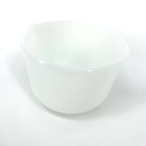 Vintage Glasbake 20 CJ for Sunbeam Milk Glass Mixing Bowl with Pour Spout